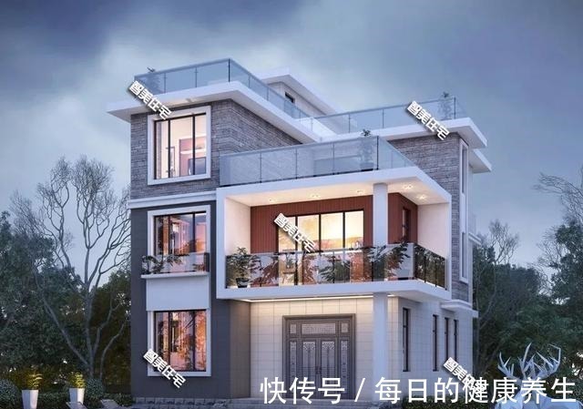 露台|现代式风格设计的农村别墅,外观时尚洋气,年轻人无不喜欢!