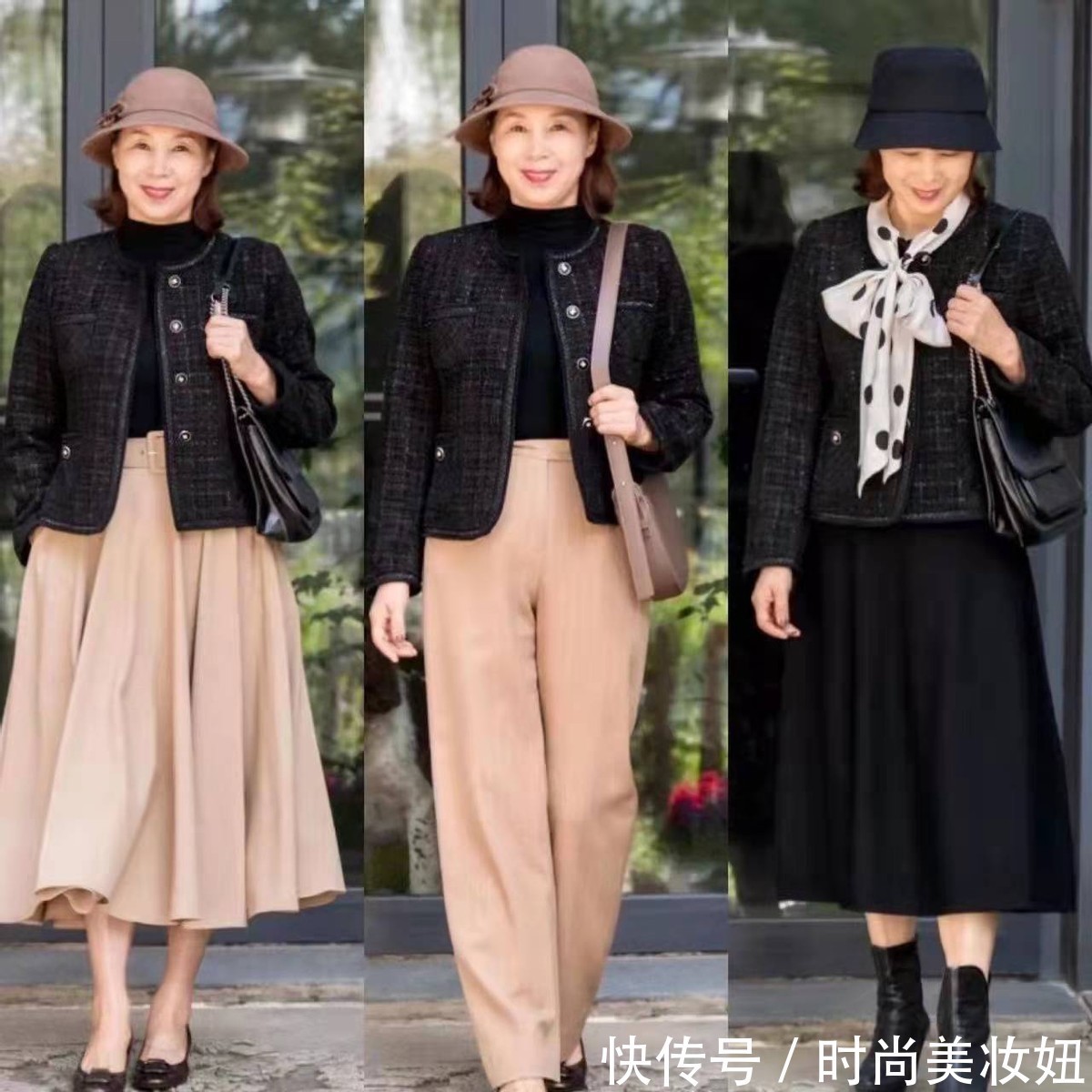 洋气 这位65岁奶奶真会穿,靠“高级配色”打造好气质,每套都洋气
