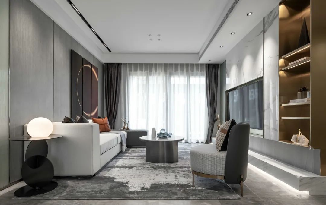 装饰画|100㎡现代轻奢,清淡优雅高级灰,时尚精致好舒适