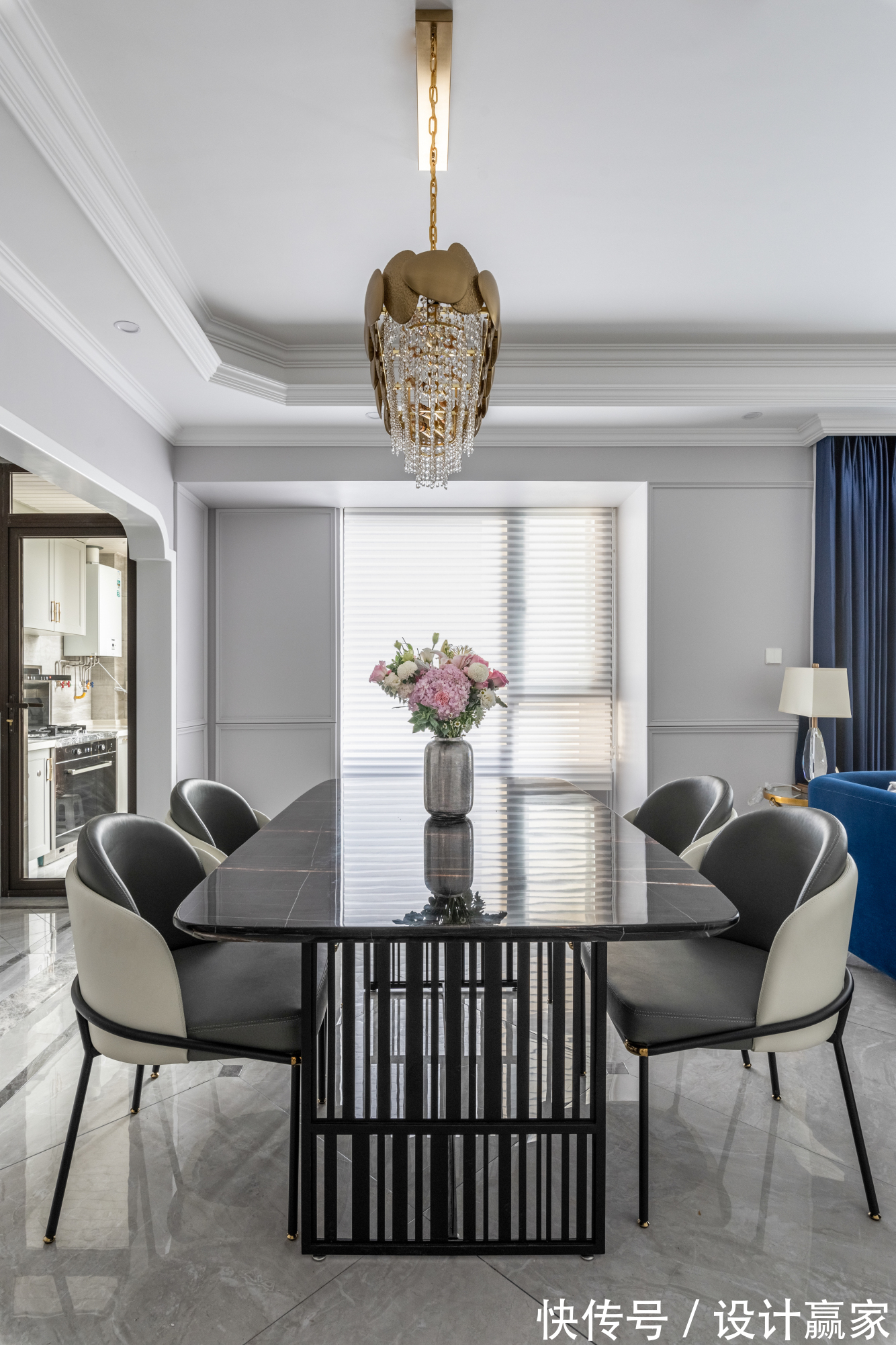 浅灰色|101㎡美式奢华,质感的空间,浪漫的家,邻居看过直夸好