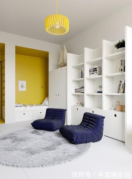 秀巢网|174.57㎡现代三居,你可能不喜欢客厅的高级灰,但一定会喜欢儿童房的柠檬黄