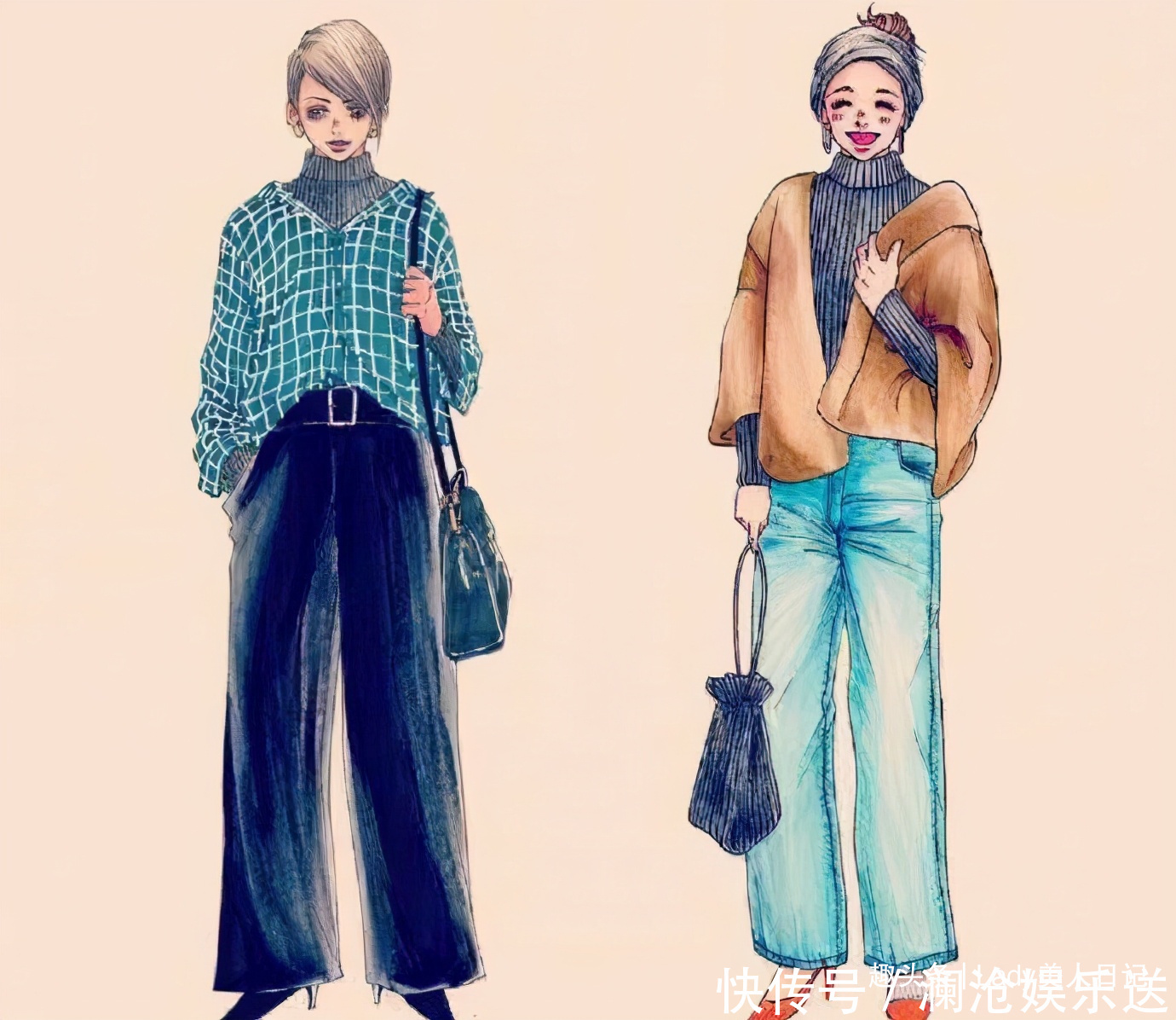 又被日本“手绘穿搭”惊到,从配色到搭配,怎么如此好看和时髦