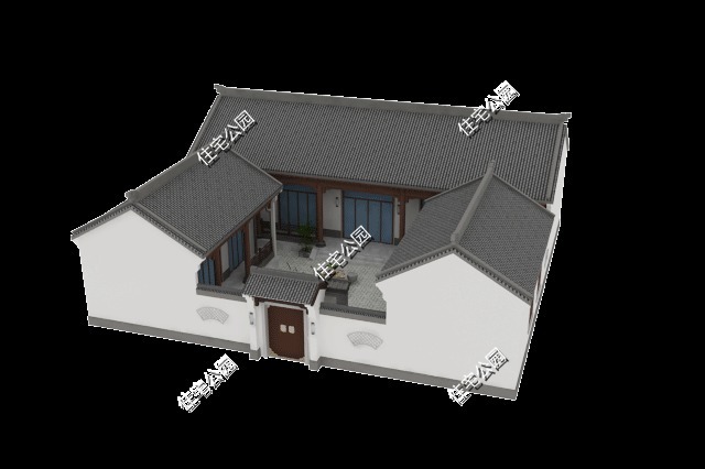 大宅|20×18米中式大宅，农村人就该住这样的房子，有庭有院还实用