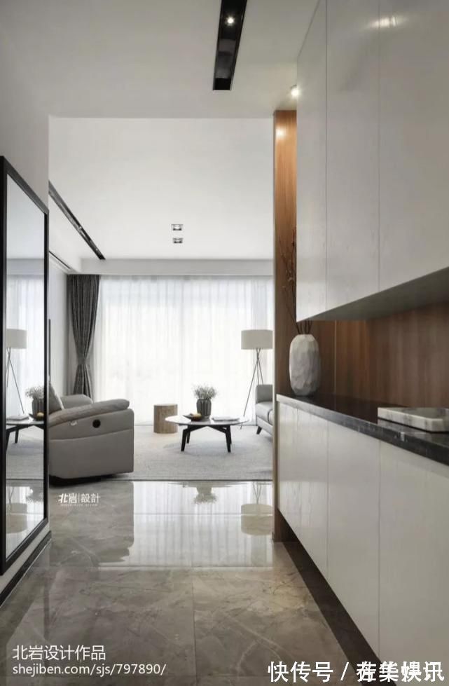 净色|玄关是家的门面，原来地砖也可以铺得这么美~