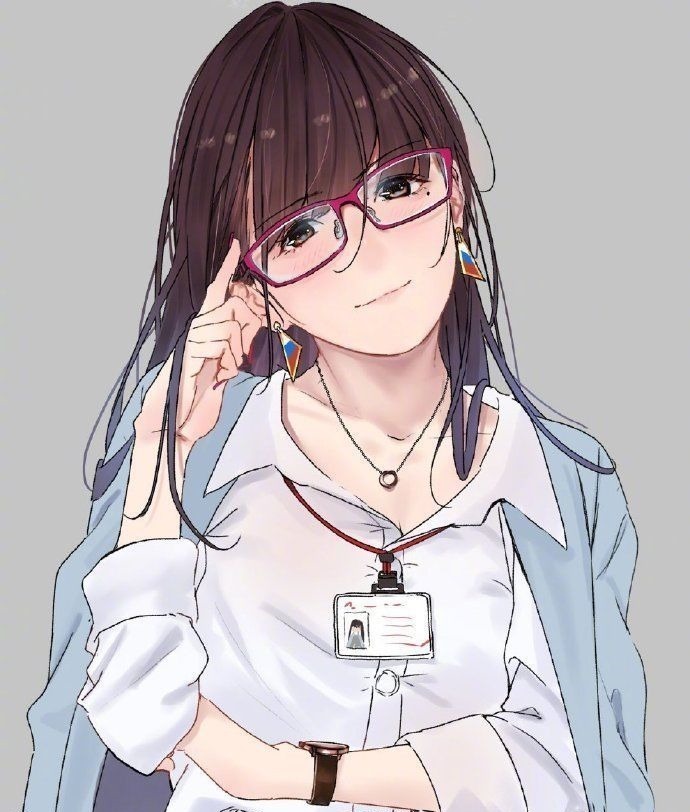 戴上眼镜@总感觉戴上眼镜有一种独特的气质,画师大佬画了一堆这样的妹子