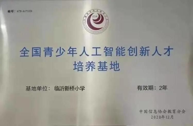 人工智能|临沂新桥小学入选“山东省科普示范学校”