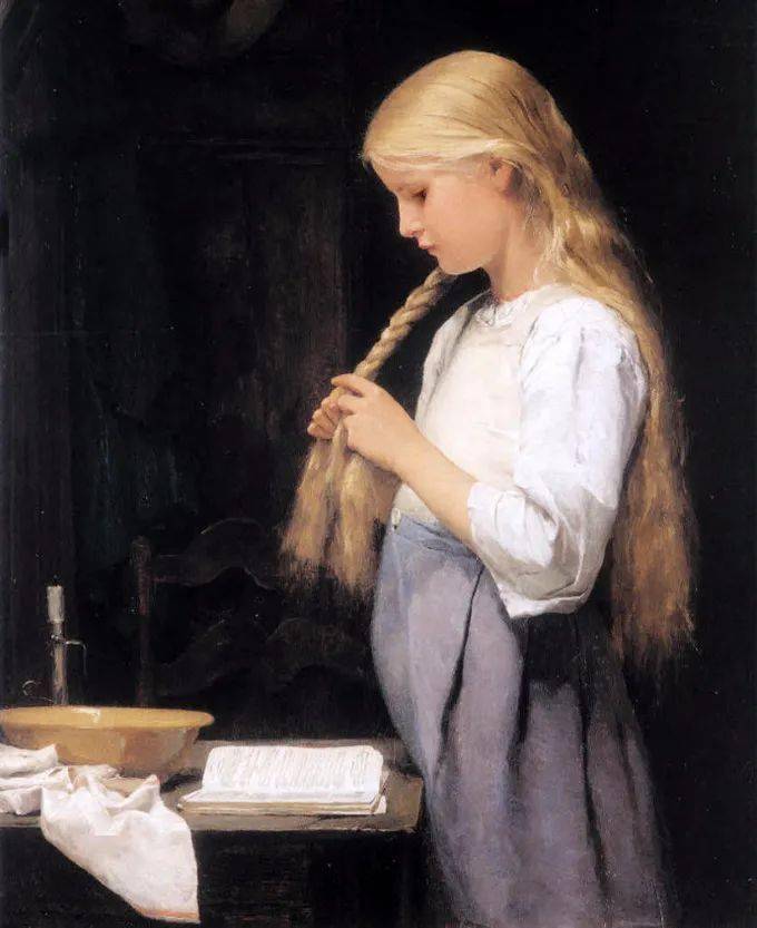 艺术学院!19世纪油画家笔下细腻的年轻漂亮女子,人物造型丰韵端庄 雍容华贵