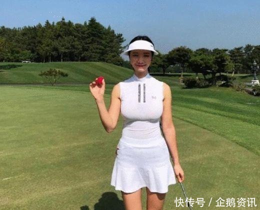 高尔夫小姐姐,紧身衣超短裙穿搭,演绎垂度感!靓图欣赏
