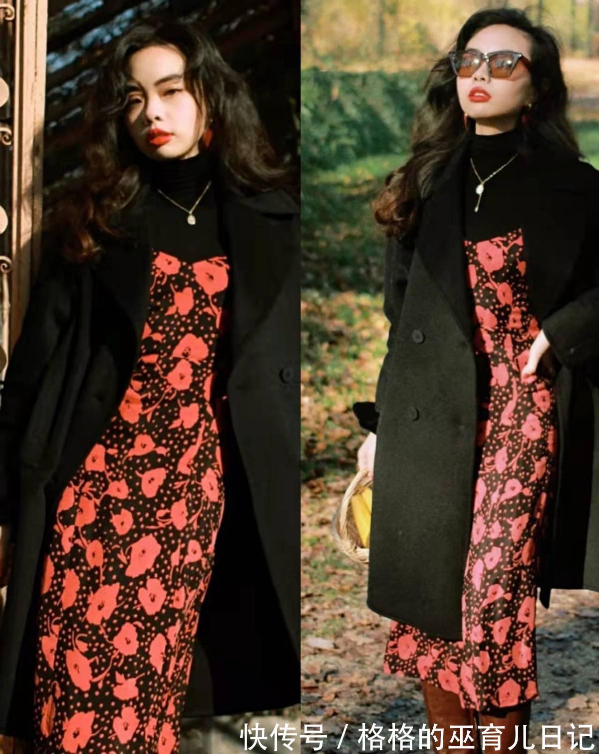 半身裙 秋冬黑色大衣太“普通”?试着搭配这些裙装,让你美得优雅又体面