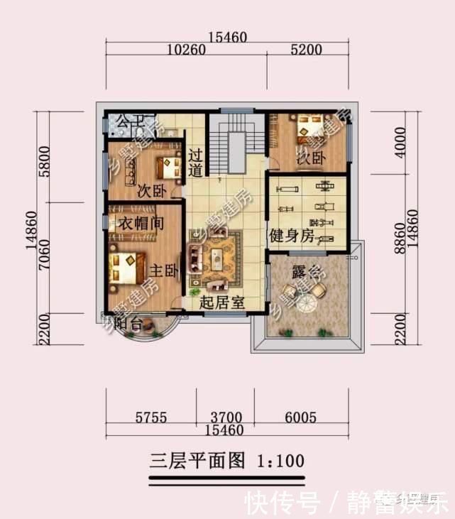 起居室|1546X1486米三层豪华别墅来一套功能齐全还带健身房