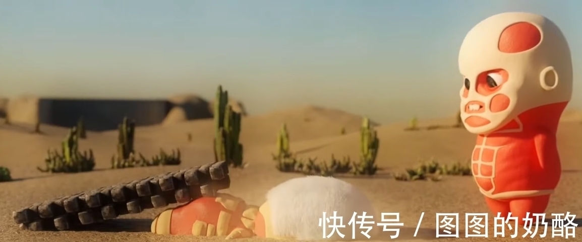 骨架|国外漫迷创作巨人短片,巨人变肉团,超巨偷懒睡觉,铠巨撞墙昏厥