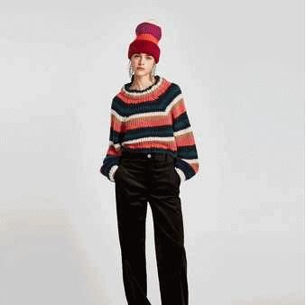 最近火了一种显高穿法，叫毛衣+阔腿裤，小个子也能穿出大气场