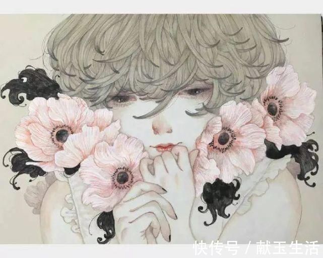 铅笔#她的铅笔插画,画出每个女孩的心声,美到让人陶醉~