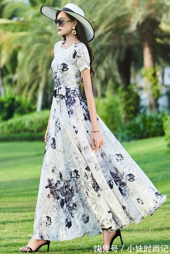 裙摆|复古大摆裙,时尚减龄系,气质修身范