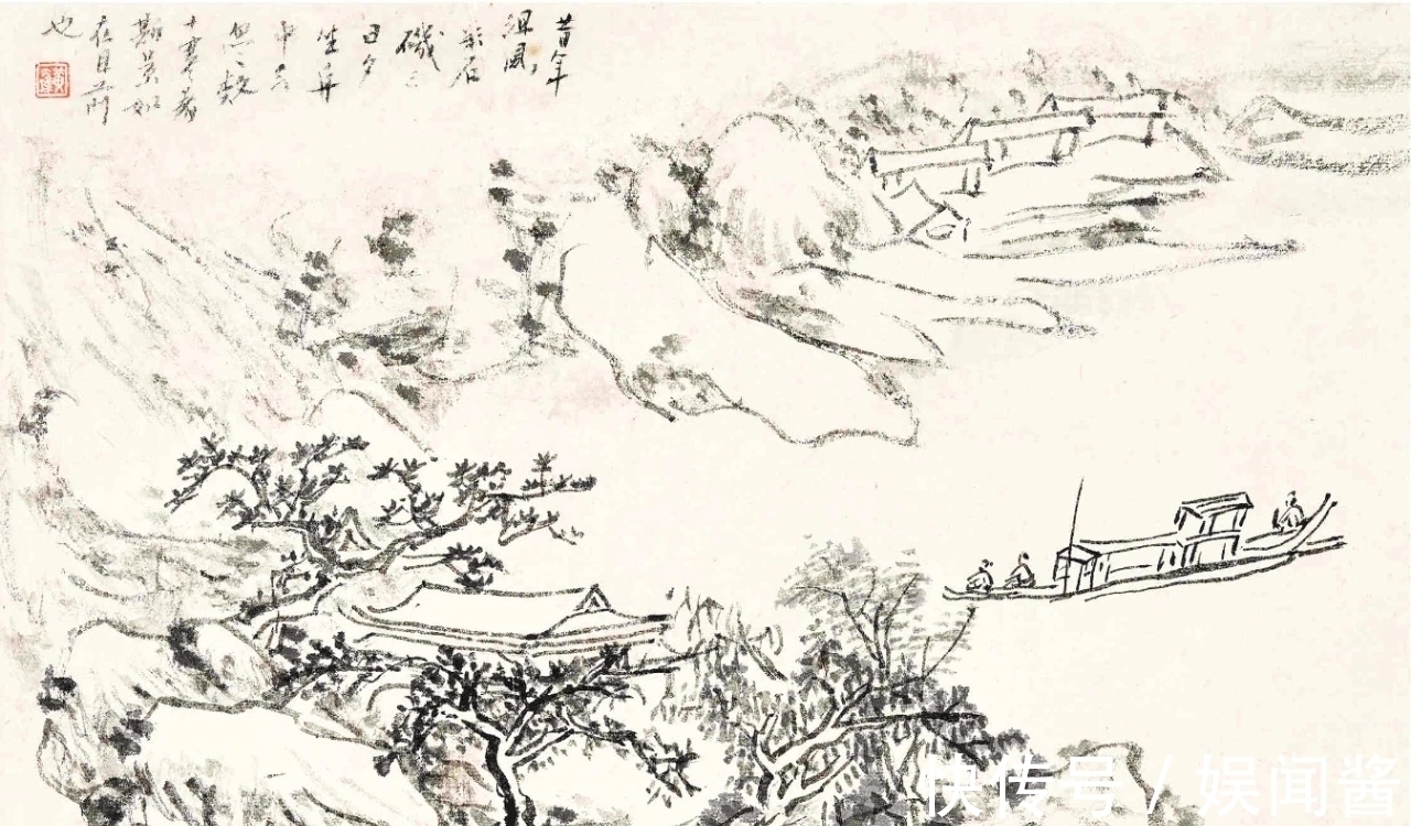 山水!黄宾虹八十岁画的一本山水画册,堪为现代卧游写生的教科书