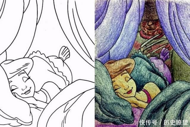 童年|父母占据少年儿童填色画本,迪斯尼人物角色全体人员变坏,童年记忆粉碎