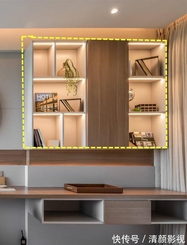 床头|传统床头柜我看不上,悬空设计延伸2m桌面,一字排开可享3大功能