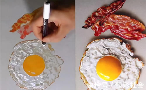 学霸$美术学霸作业火了,老师看完难辨真假,网友:太逼真了