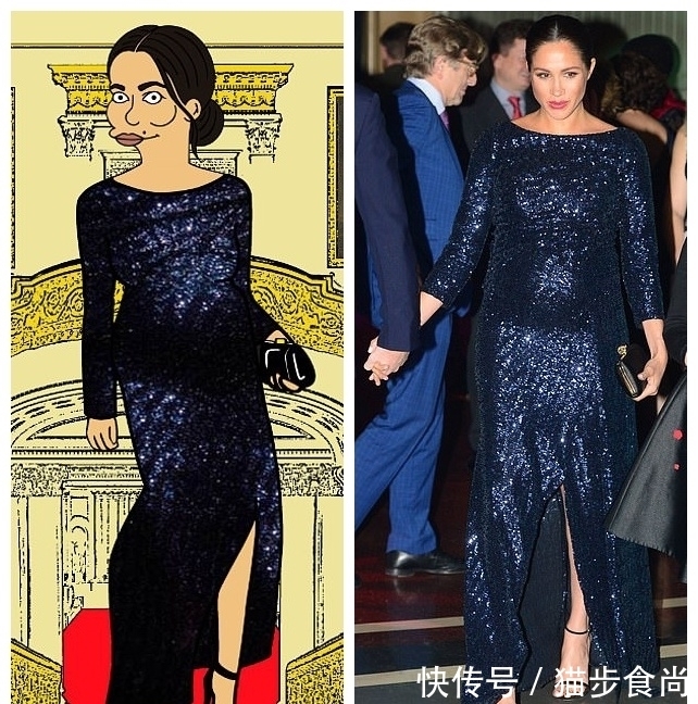 梅根|艺术家为梅根王妃打造“辛普森漫画形象”,虚拟的合影让人感叹