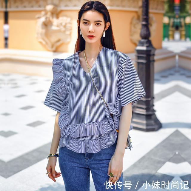 v领 挑选衬衫,你会更偏向长款的,还是短款的呢