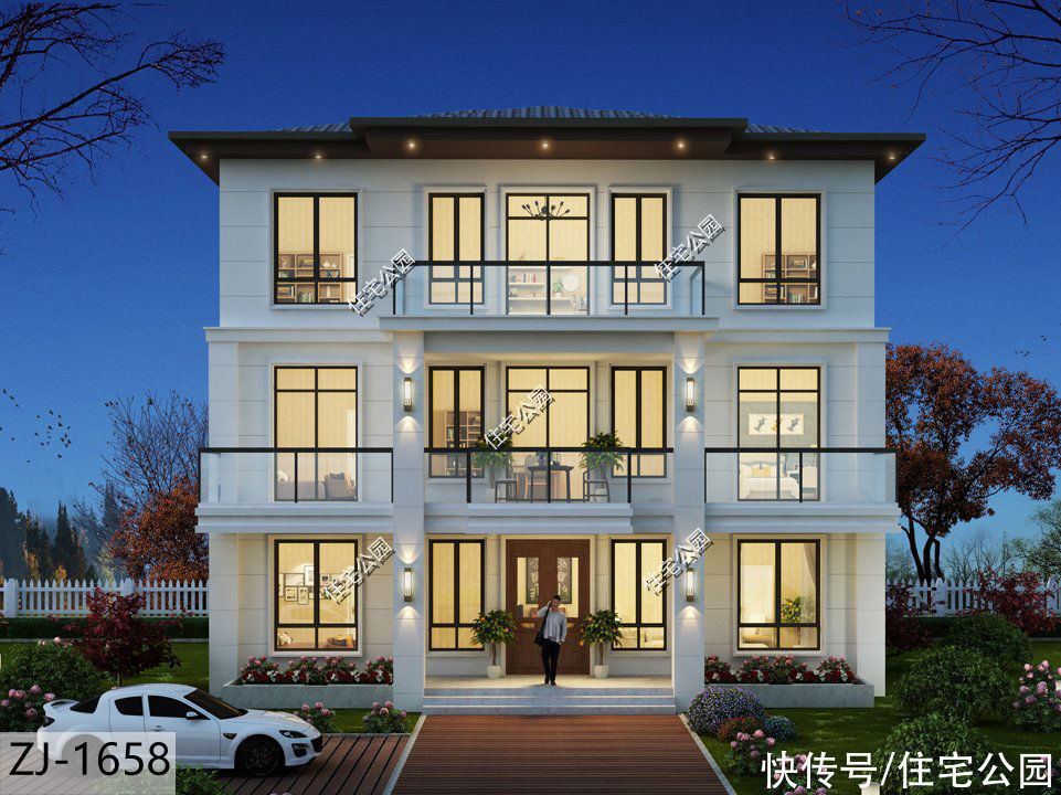 山露水|农村人多不够住?选这套三层别墅吧,9间卧室还有落地窗,超实用