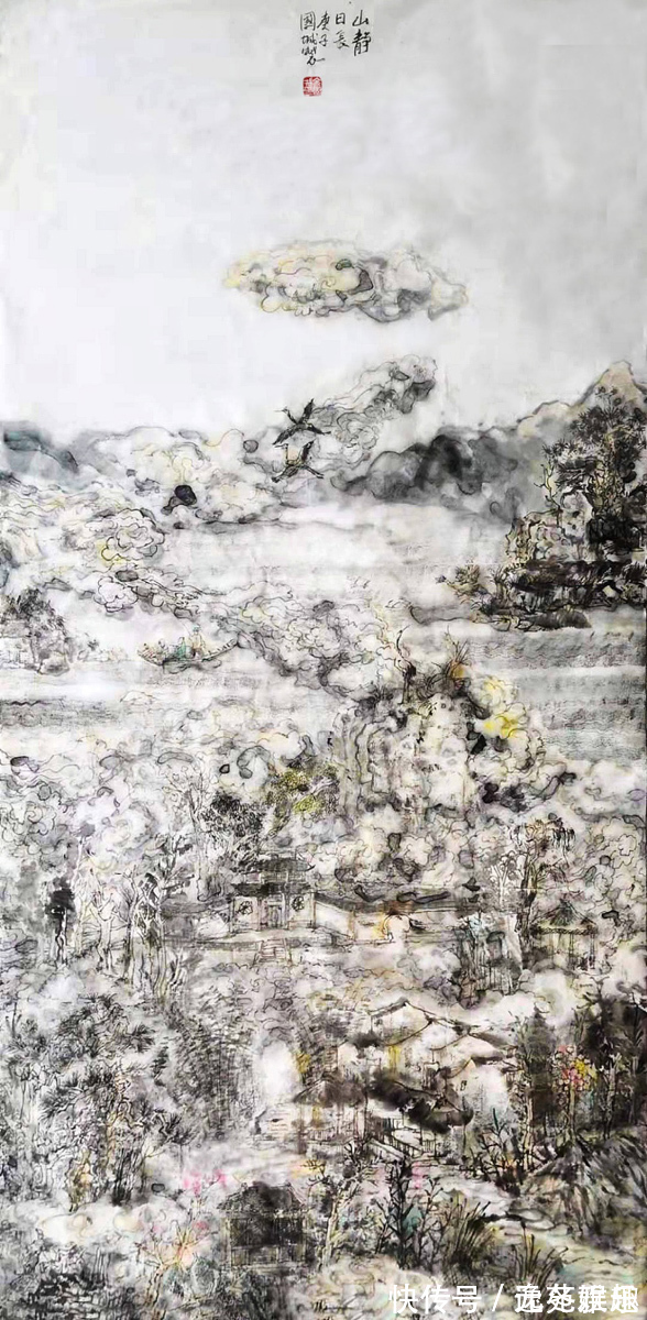 烟柳&「画作欣赏」一帘烟柳一路风景,画家余国城作品欣赏