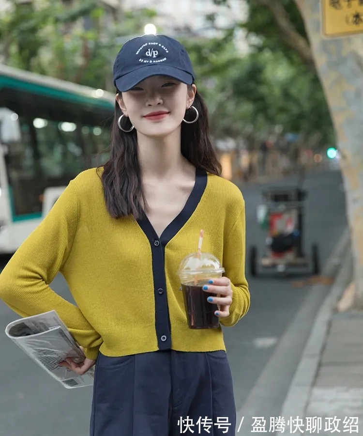 小开衫|看图学穿搭:秋季小开衫穿搭,精致又气质
