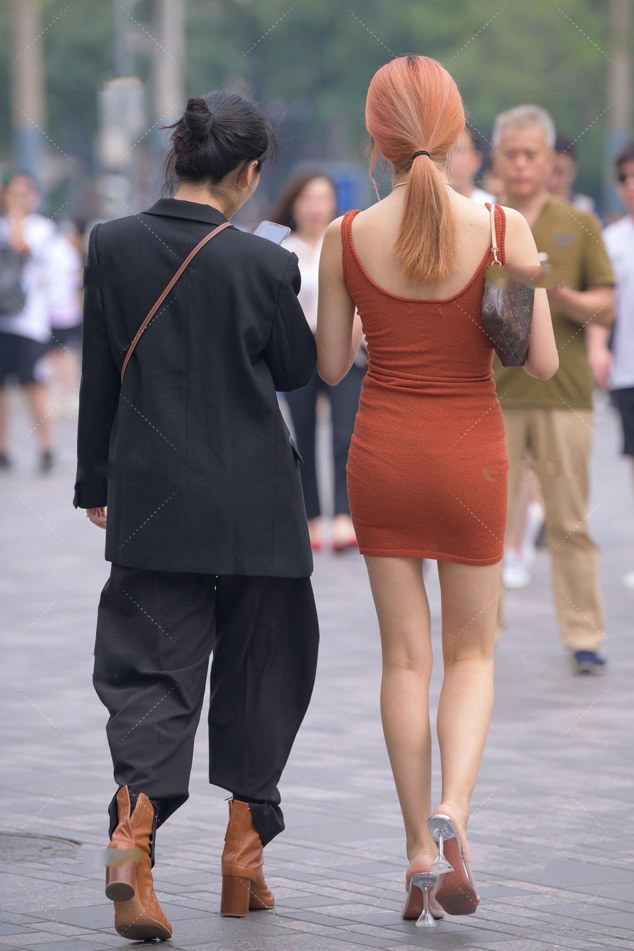 质感|珊瑚红连衣裙, 质感高级, 时尚大气