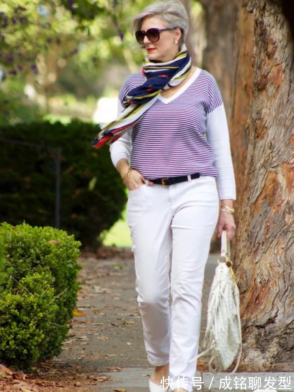 单品|头发花白的外国“胖大妈”不服老,精致高级养眼,比年轻人还时髦