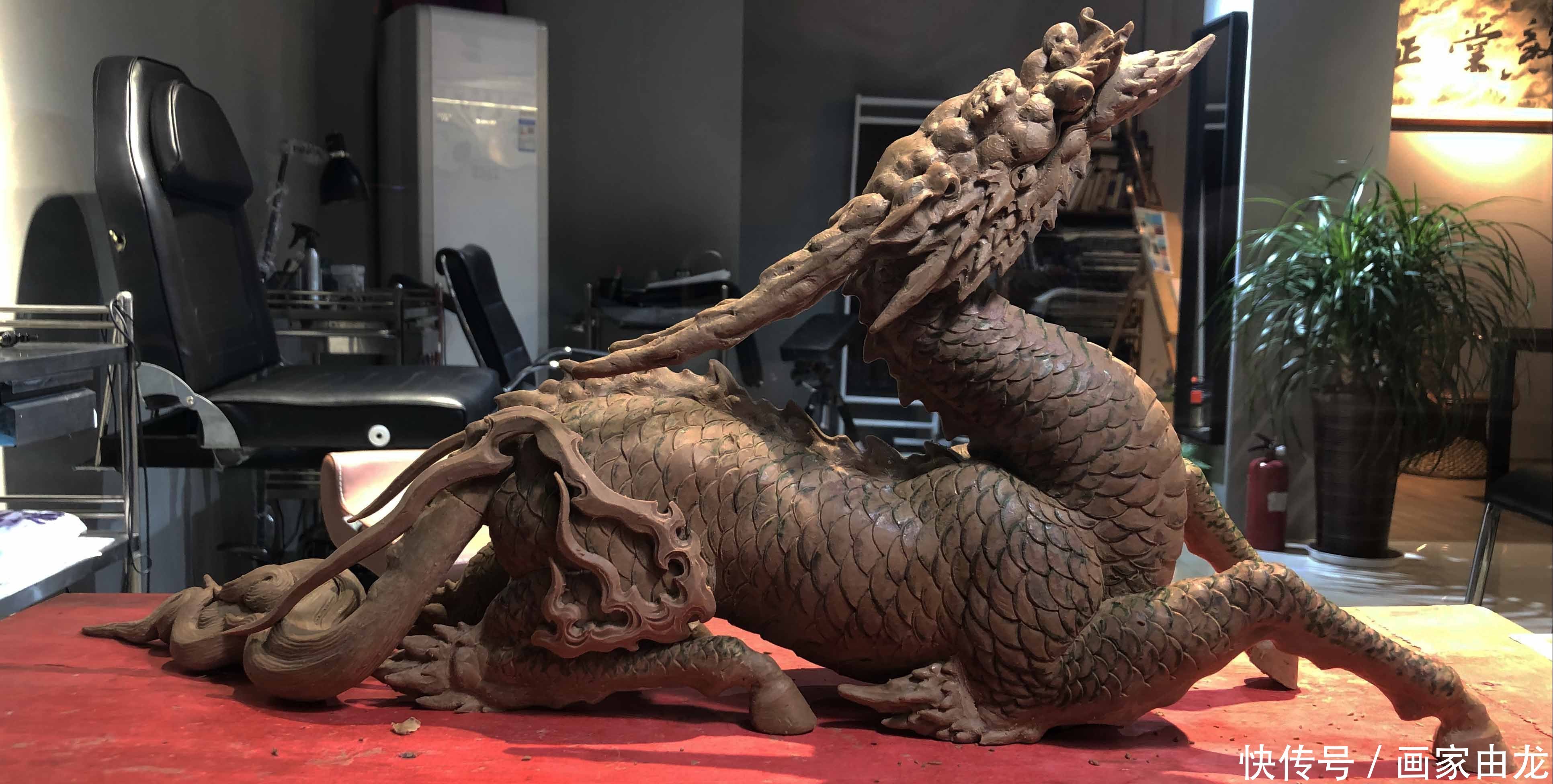 神兽设计|由龙作品|麒麟铜雕之泥稿制作| 设计