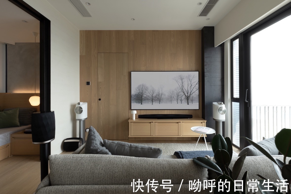 石膏|香港九龙顶层公寓,安静的中性风