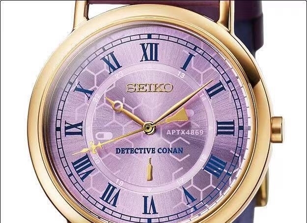seiko|名侦探柯南限定款手表，灰原哀配色高贵，安室透表盘上写满了0