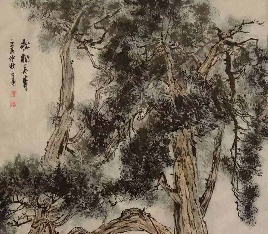 竹林!中国画如何画松树、丛树、柳树、竹林,中国画树的画法大全