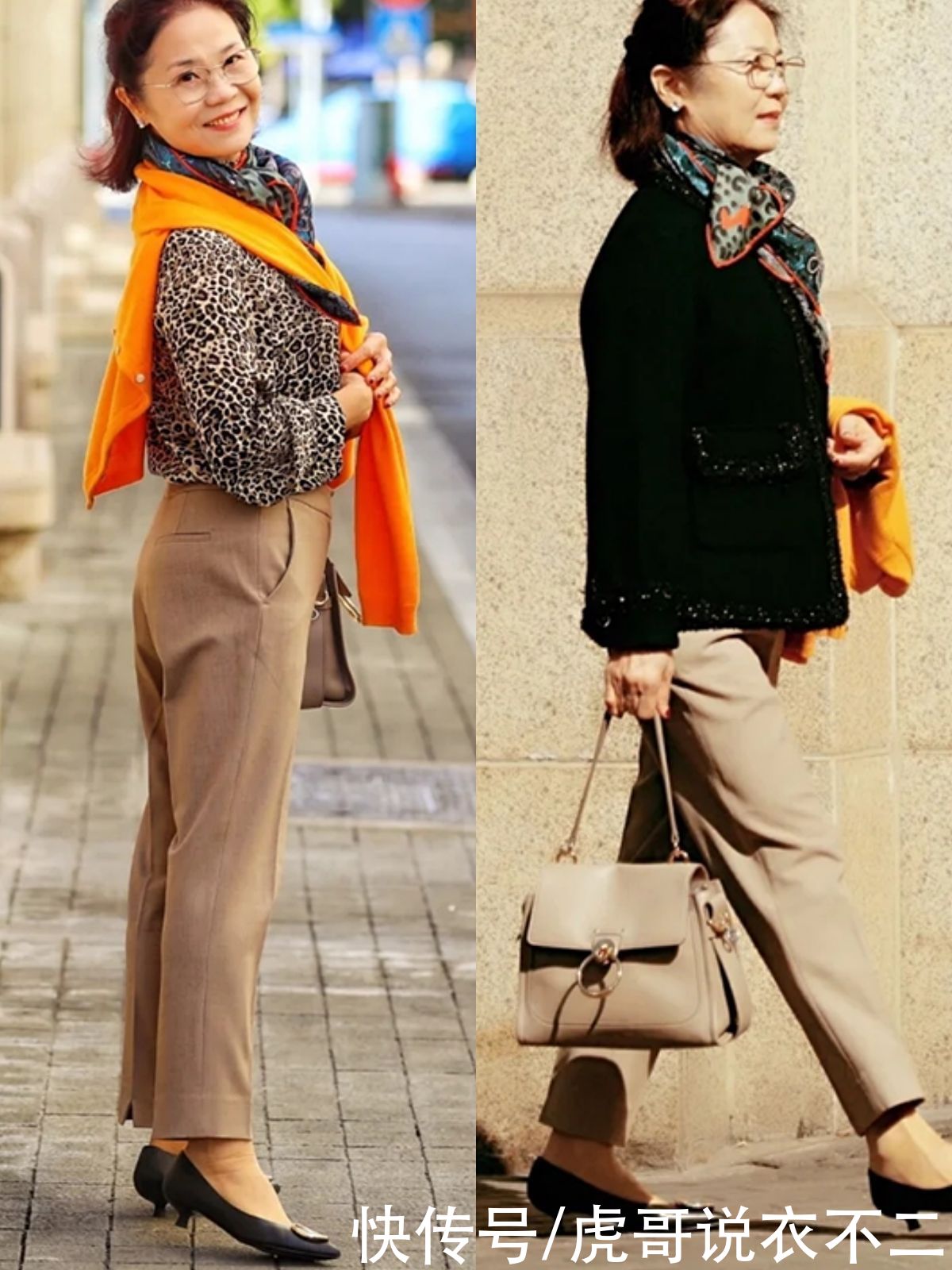 彩色系|这才是60岁普通人的早秋穿衣典范，体面而优雅，气质远胜同龄人