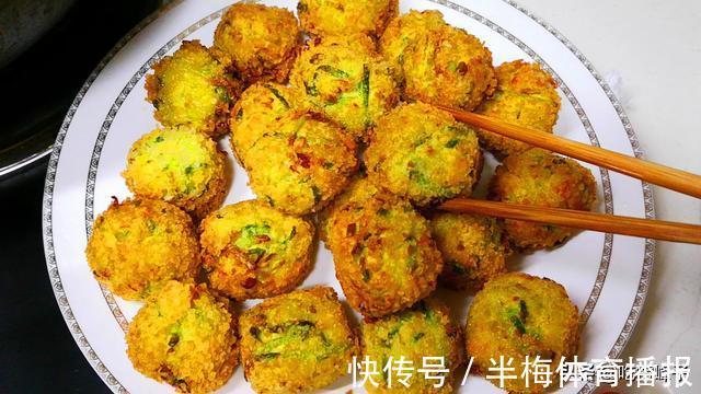 外酥|炸素丸子,记住“3用2不用2窍门”,外酥里嫩,咬一口满嘴香