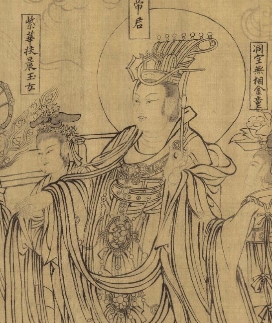 朝元仙仗图#满墙风动的众神,白描人物画范本——武宗元《朝元仙仗图》