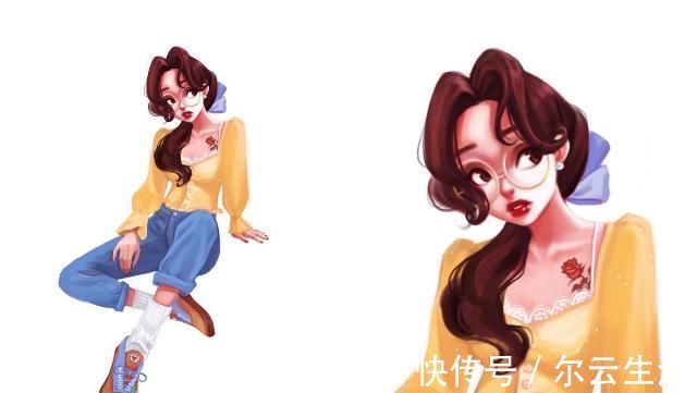 宝嘉康蒂|“油画风格”的迪士尼公主,身穿便装很摩登,又酷又拽比王子还帅
