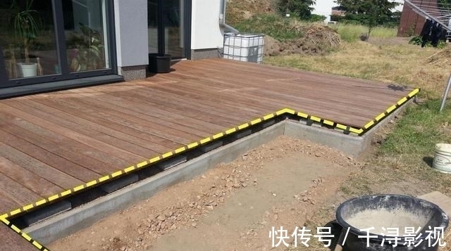 水泥|院子别再整水泥地面了,铺满甲板就有7种设计,能多个共享休闲区