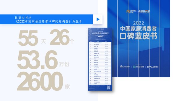 消费者|《2022中国家居消费者口碑蓝皮书》