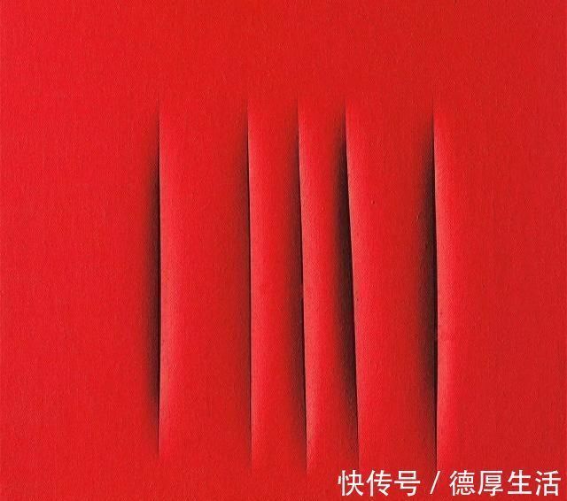 卢齐欧·封塔纳#又一个奇人他在画布上用刀戳了1000多个洞,结果卖了21亿