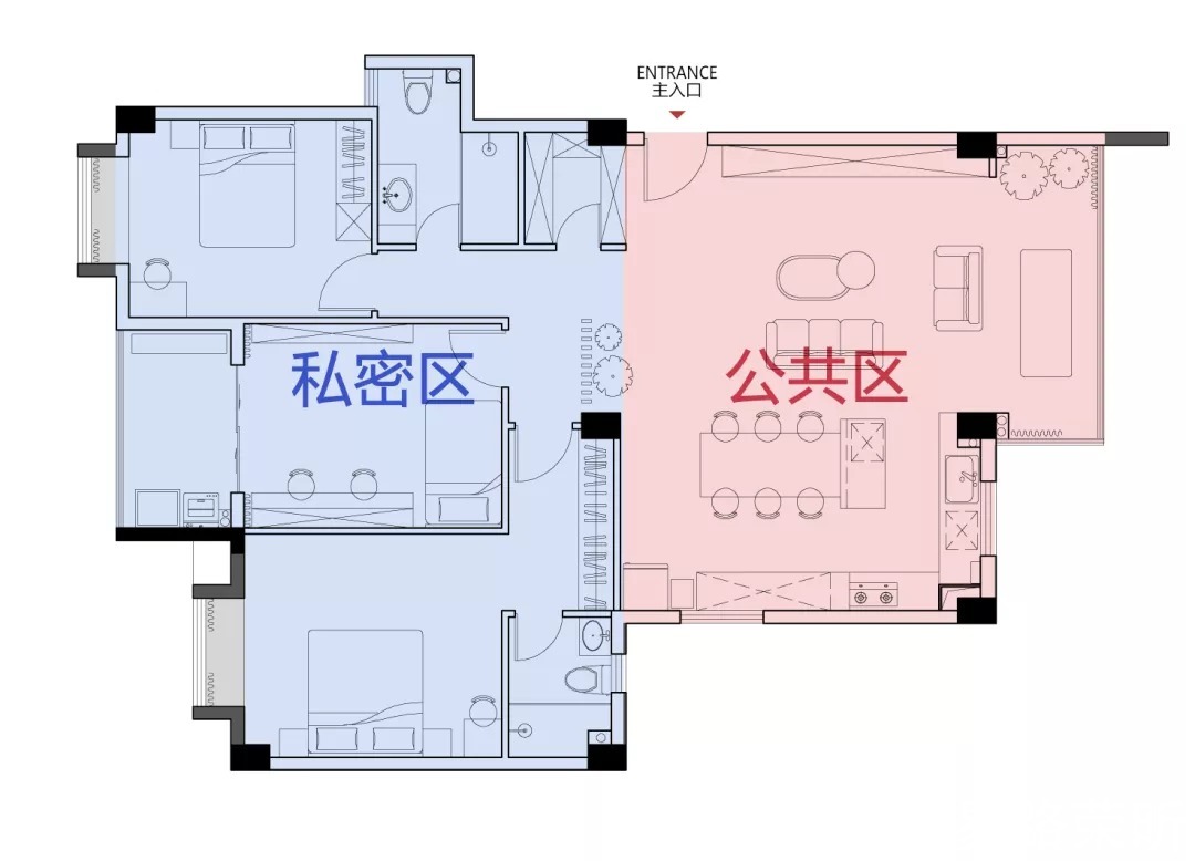 户型图|看设计师如何从众多限制中理出线索,成就自己的设计