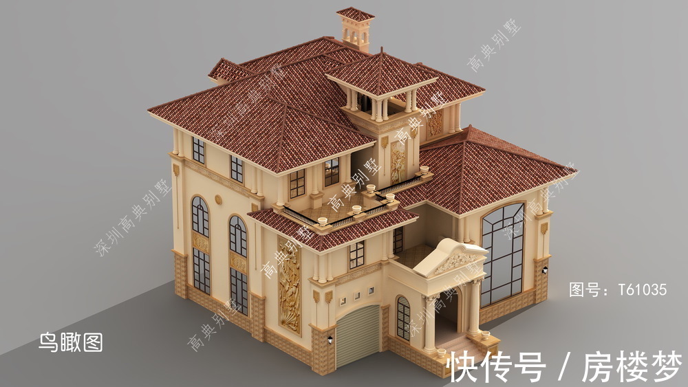 罗马柱|三层欧式别墅，整体设计高端上档次，配色搭配舒适自然。