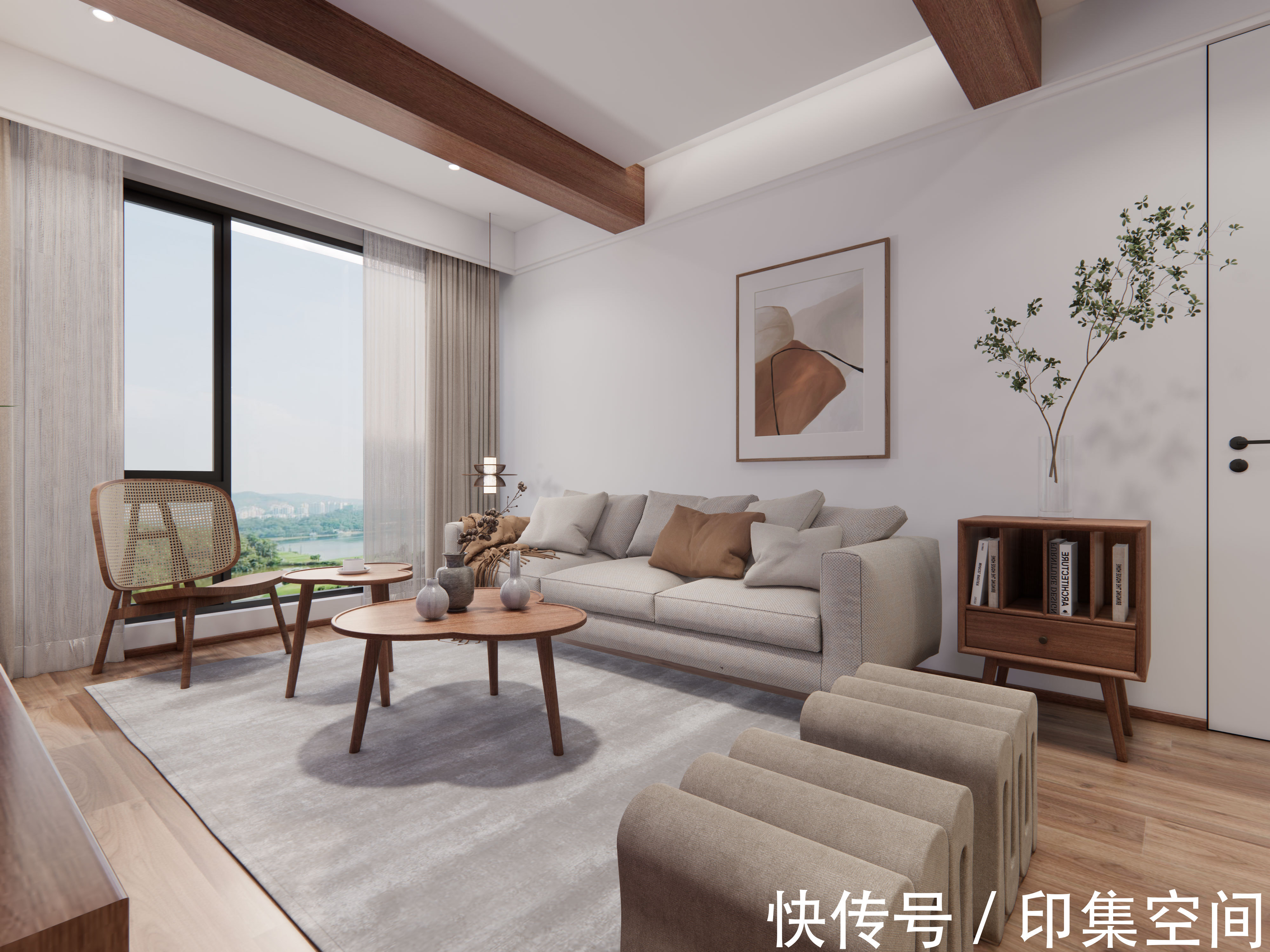 原木|保利观澜90㎡,文艺女青年的安闲