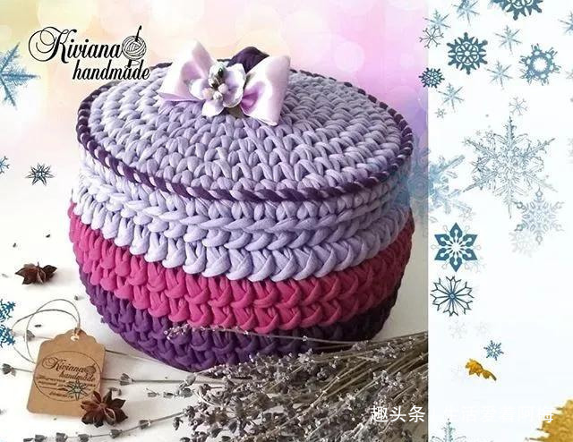 布条这样钩织,快速变收纳筐,放家里不好用吗DIY编织附教程