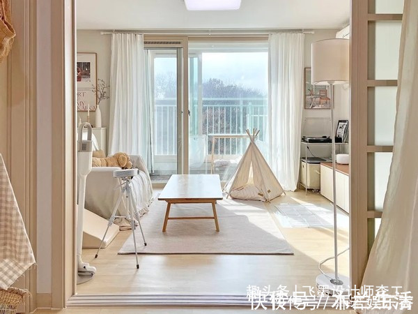 一字型|结束3年合租生活,买下33㎡公寓一人独居,巴掌大空间却五脏俱全