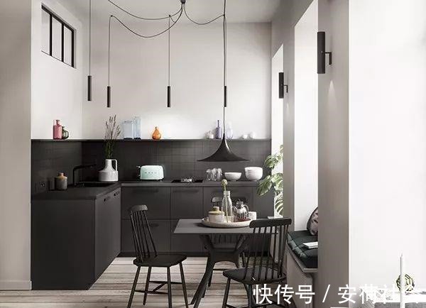 单人椅|46平米小户型公寓,通透明亮不拥挤,卧室用玻璃门隔断