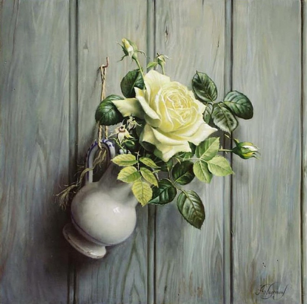 绘画！比利时画家瓦格曼斯的油画，笔触细腻，逼真生动