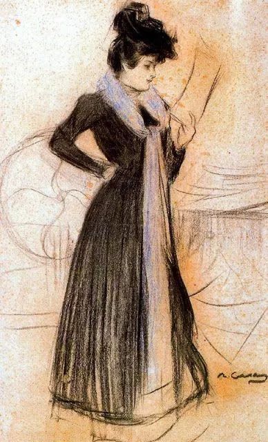 拉蒙·卡萨斯!西班牙大师 拉蒙·卡萨斯素描作品