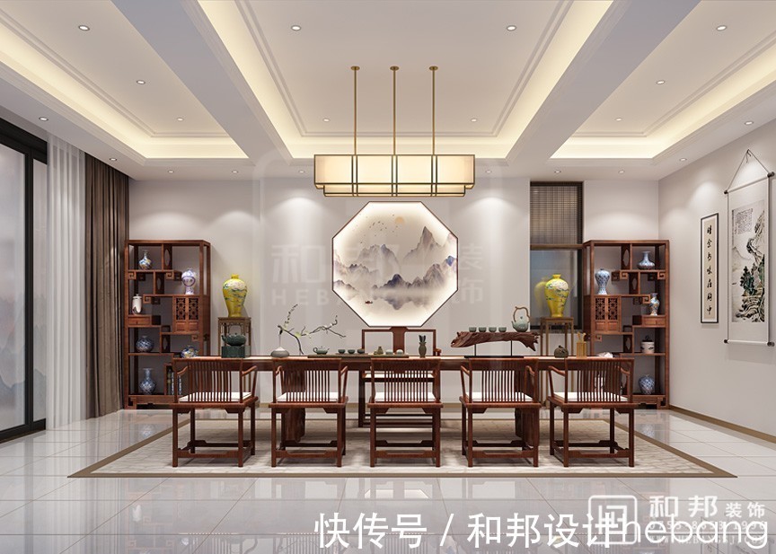家具|农村自建房的新中式风格,颜色搭配与空间线条是重点!