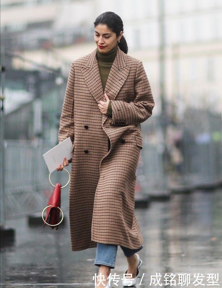优雅|今年冬天流行什么大衣?优雅大气的格纹大衣很火,美得高级不撞衫